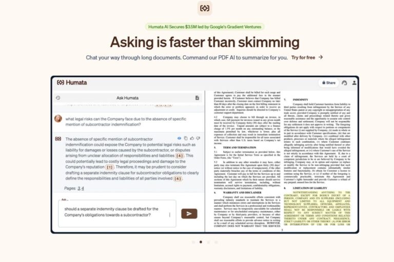 Humata AI Review : Read, Analyze, Get Answers from your Documents 2 Humata AI Review : Features, Pricing, How to Use and alternatives