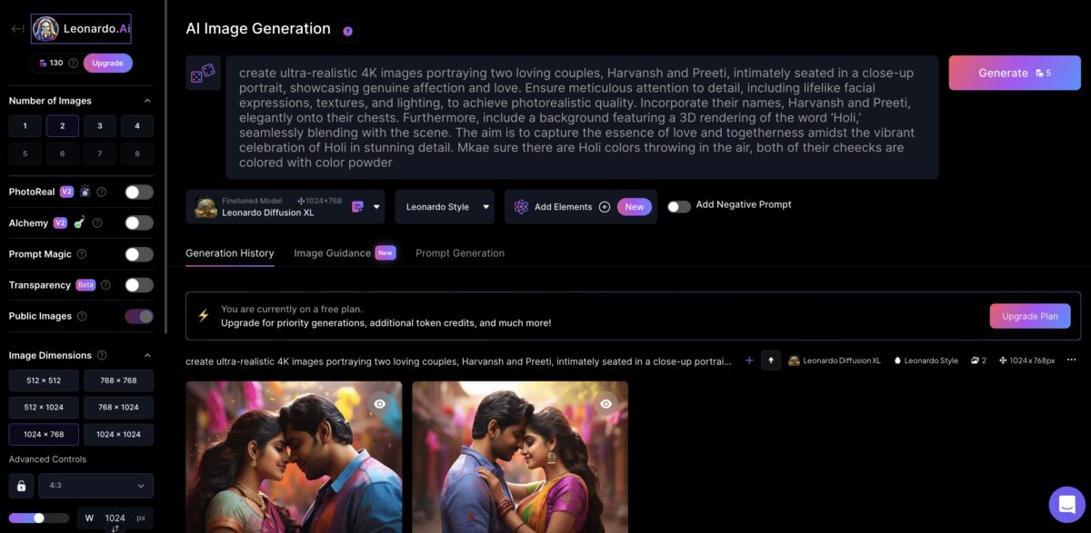 Paste the prompt in text box and click generate 