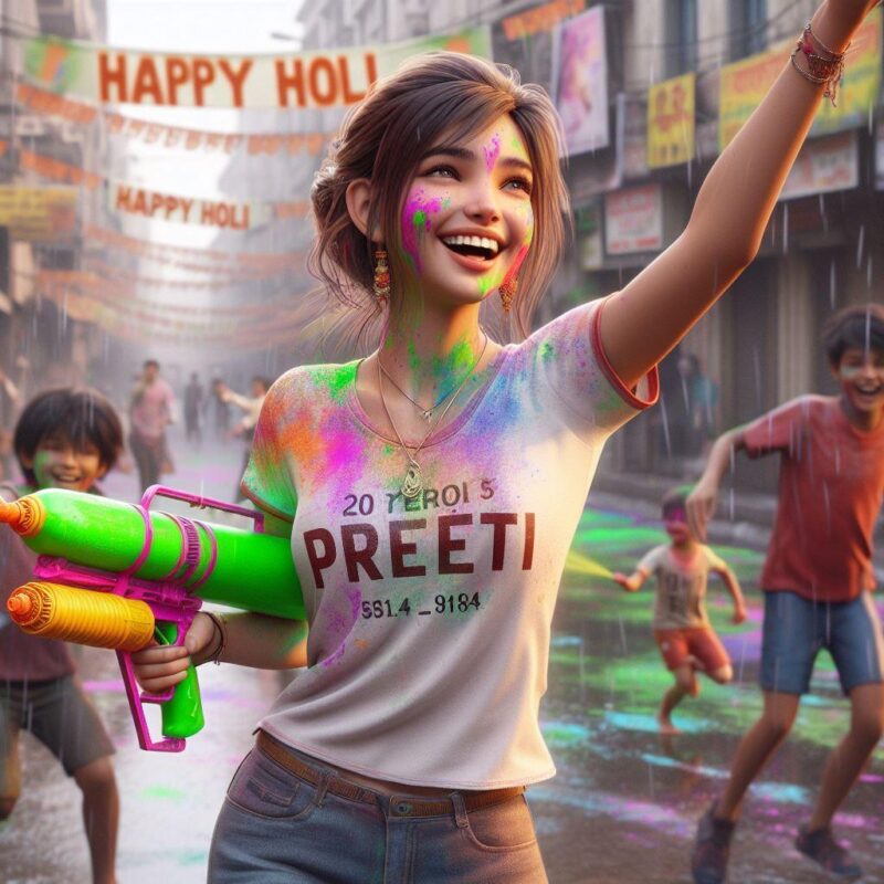 Ai holi images for girls