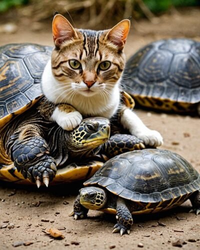 Top 5 Free AI Image Generator Apps for Android 9 a cat sitting over turtle