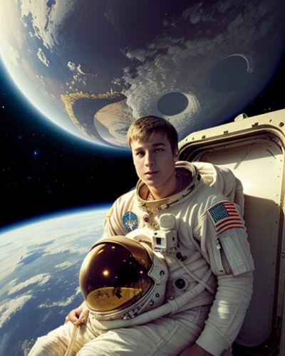 Top 5 Free AI Image Generator Apps for Android 8 a men floating in space