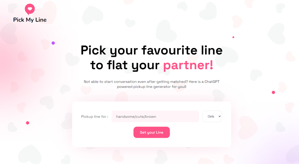 The Best AI Pick Up Lines Generator in 2024 7 PickMyLine