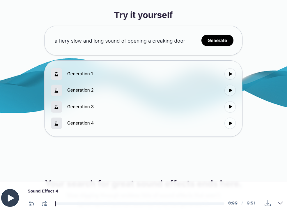ElevenLabs AI Text to Sound Effects: Create Immersive Audio in Seconds 4 ElevenLabs AI Text to Sound Effects Feature